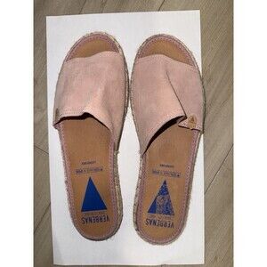 Women’s Verbenas Carmen Slides Pink Suede Sandals Size 9 EU 40 Spain Leather